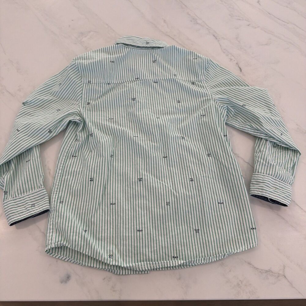 Gymboree Boys Button-Down Dress Shirt Cool Super Yeah Sz 5 - Picture 4 of 5